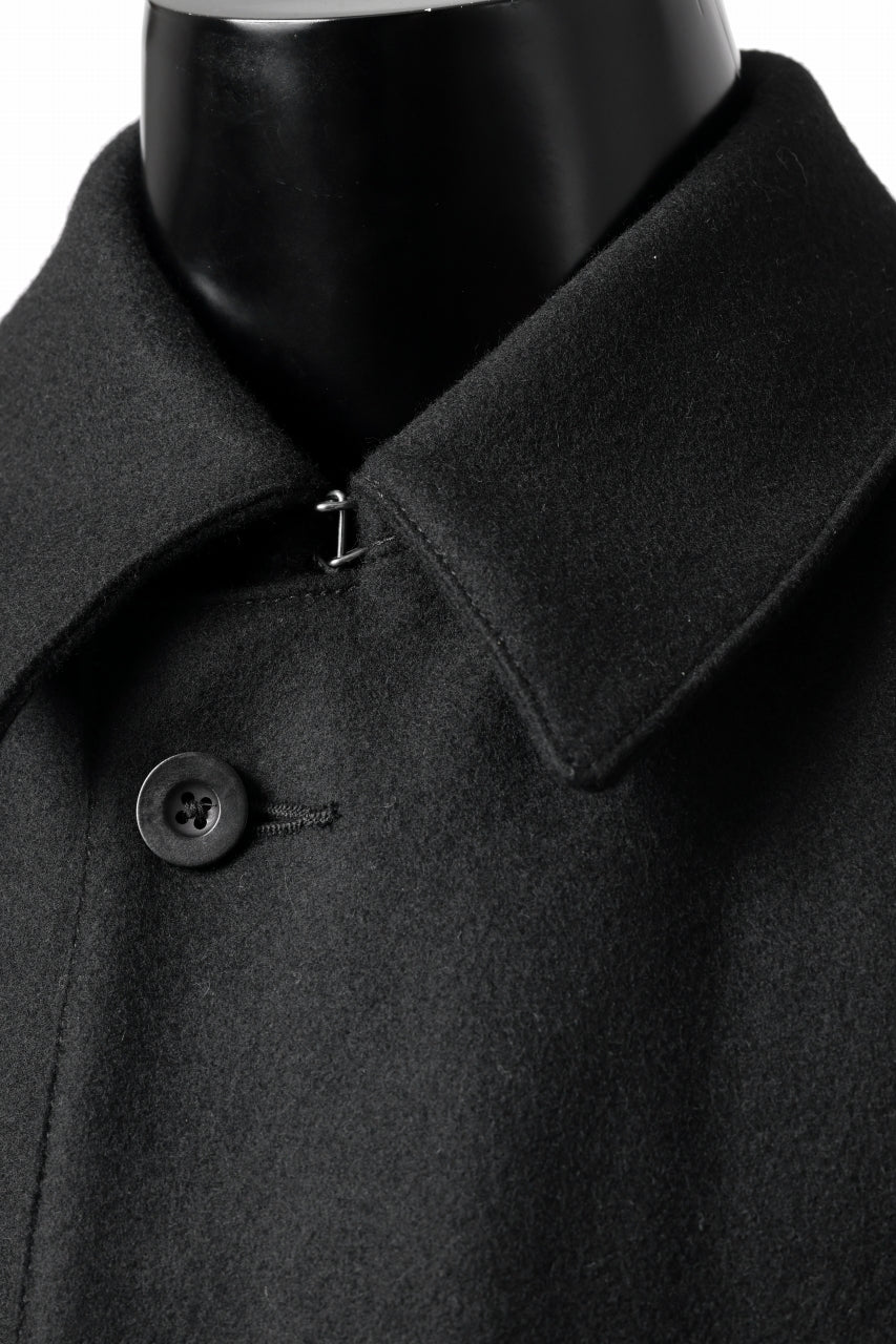 Load image into Gallery viewer, KLASICA GHOST SIMPLE COAT / SUPER 100's AVIATOR MELTON WOOL (BLACK)