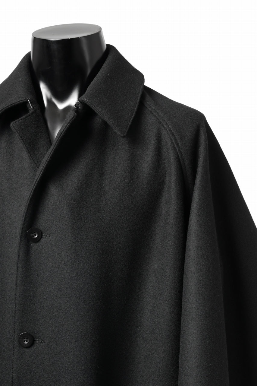 Load image into Gallery viewer, KLASICA GHOST SIMPLE COAT / SUPER 100's AVIATOR MELTON WOOL (BLACK)