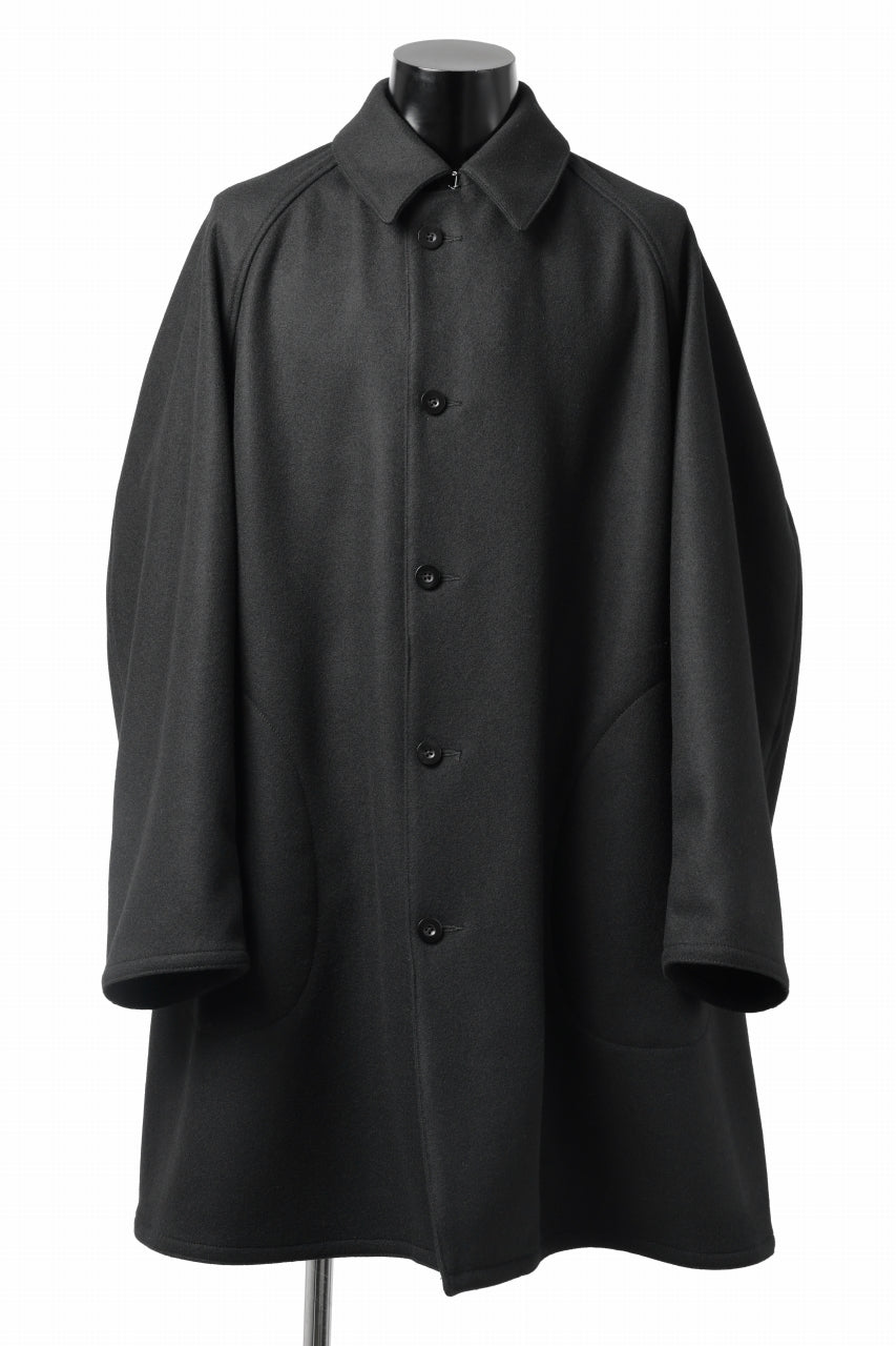 Load image into Gallery viewer, KLASICA GHOST SIMPLE COAT / SUPER 100's AVIATOR MELTON WOOL (BLACK)
