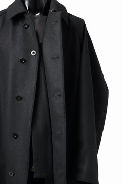 Load image into Gallery viewer, KLASICA GHOST SIMPLE COAT / SUPER 100's AVIATOR MELTON WOOL (BLACK)