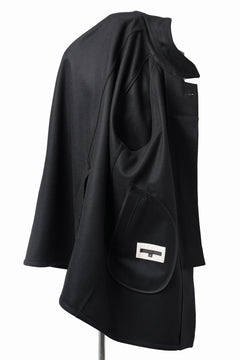 Load image into Gallery viewer, KLASICA GHOST SIMPLE COAT / SUPER 100's AVIATOR MELTON WOOL (BLACK)