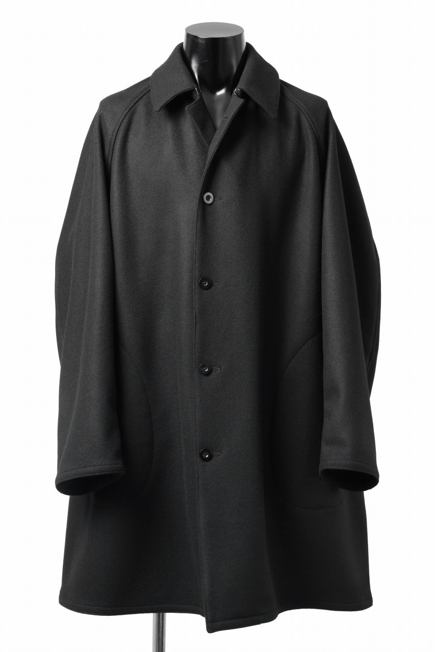 Load image into Gallery viewer, KLASICA GHOST SIMPLE COAT / SUPER 100's AVIATOR MELTON WOOL (BLACK)