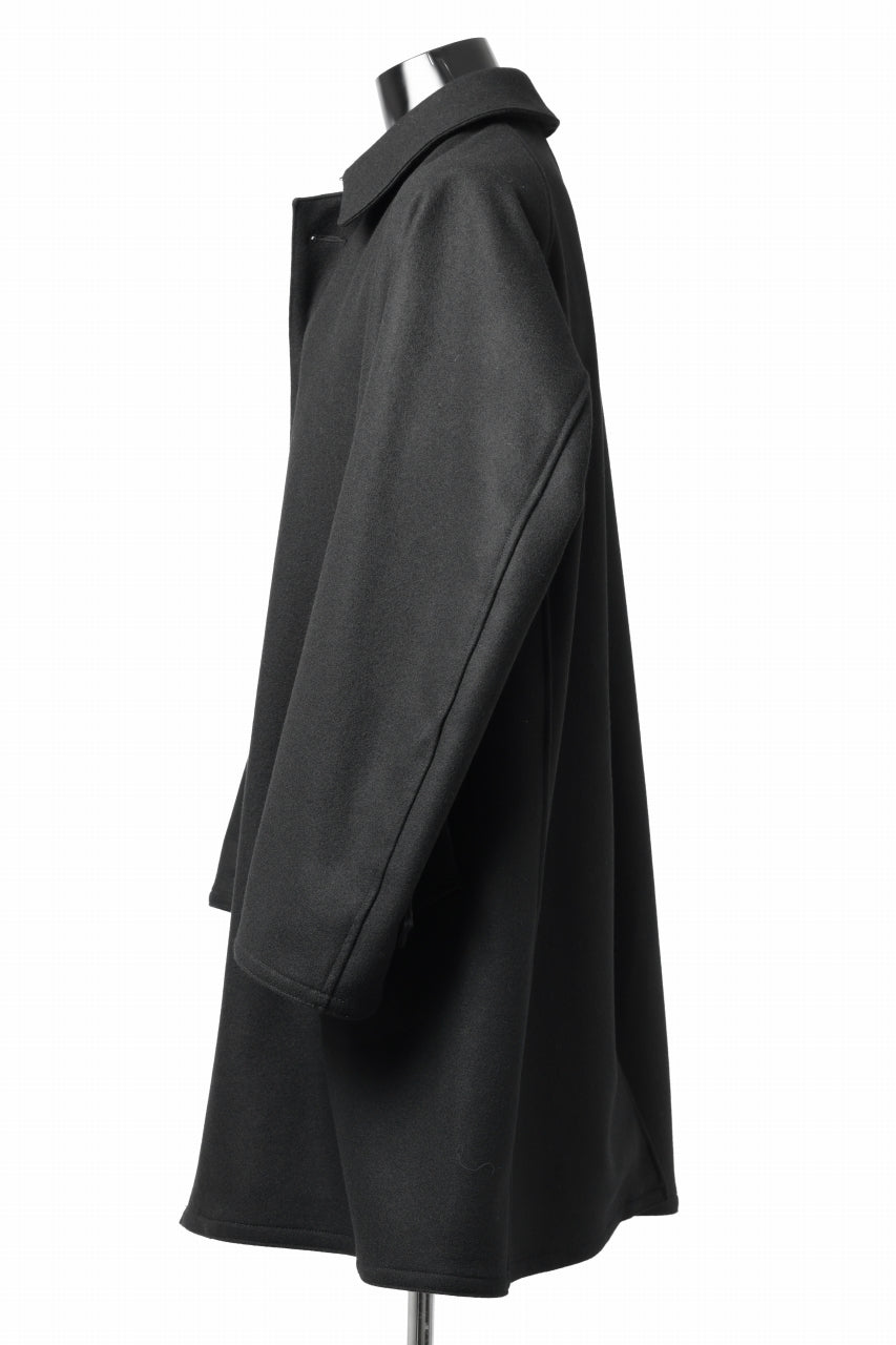 Load image into Gallery viewer, KLASICA GHOST SIMPLE COAT / SUPER 100's AVIATOR MELTON WOOL (BLACK)