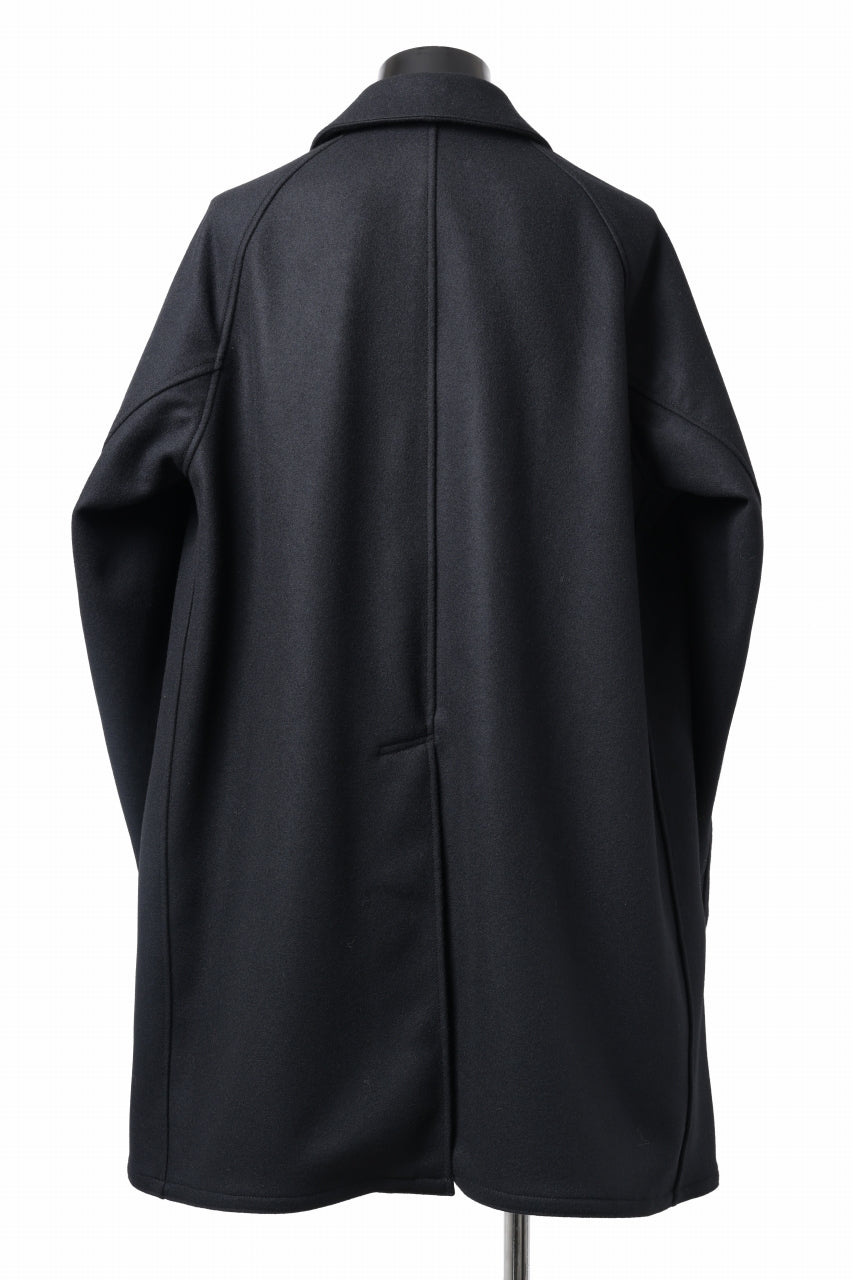 Load image into Gallery viewer, KLASICA GHOST SIMPLE COAT / SUPER 100's AVIATOR MELTON WOOL (BLACK)