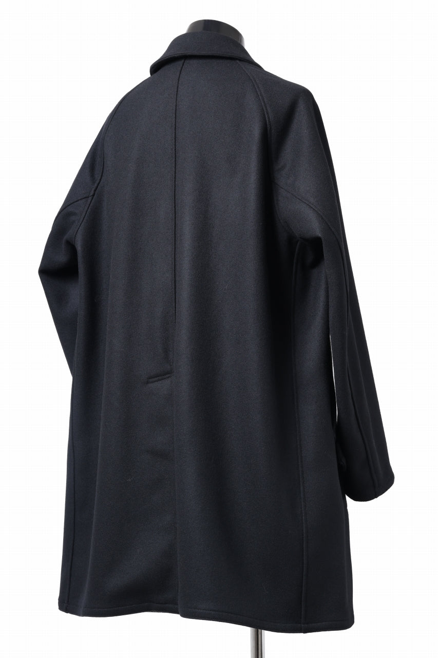 Load image into Gallery viewer, KLASICA GHOST SIMPLE COAT / SUPER 100's AVIATOR MELTON WOOL (BLACK)