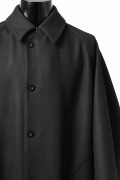 Load image into Gallery viewer, KLASICA GHOST SIMPLE COAT / SUPER 100's AVIATOR MELTON WOOL (BLACK)