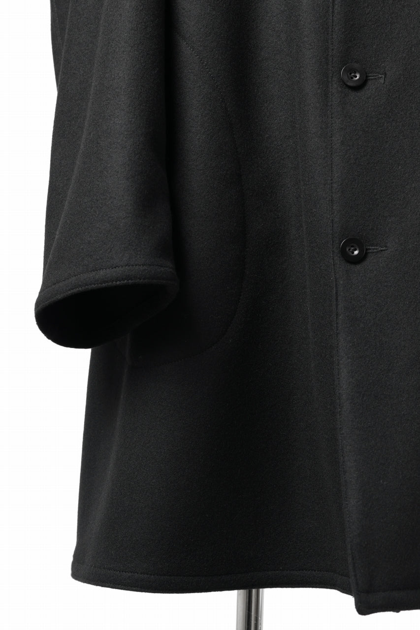 Load image into Gallery viewer, KLASICA GHOST SIMPLE COAT / SUPER 100's AVIATOR MELTON WOOL (BLACK)