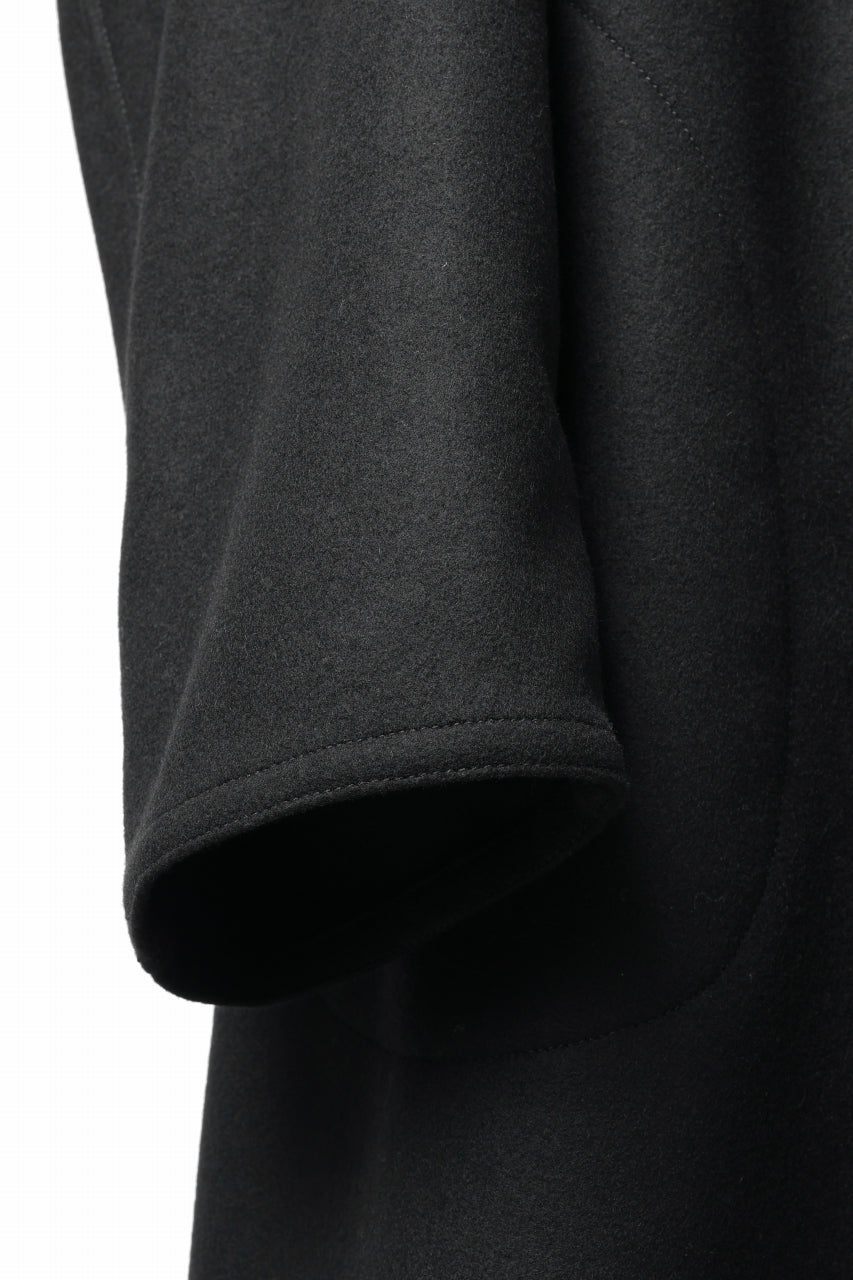 Load image into Gallery viewer, KLASICA GHOST SIMPLE COAT / SUPER 100's AVIATOR MELTON WOOL (BLACK)