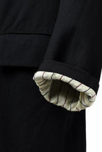 画像をギャラリービューアに読み込む, KLASICA SIGLO 10 BUTTONS OLD COAT / COMPRESSION GABARDINE WOOL (BLACK)