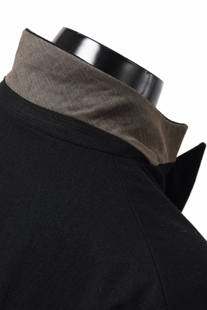 Load image into Gallery viewer, KLASICA SIGLO 10 BUTTONS OLD COAT / COMPRESSION GABARDINE WOOL (BLACK)