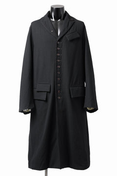 画像をギャラリービューアに読み込む, KLASICA SIGLO 10 BUTTONS OLD COAT / COMPRESSION GABARDINE WOOL (BLACK)