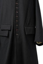 画像をギャラリービューアに読み込む, KLASICA SIGLO 10 BUTTONS OLD COAT / COMPRESSION GABARDINE WOOL (BLACK)