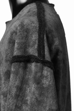 Load image into Gallery viewer, KLASICA ASLEEP LOOSE PULL OVER / GRAINY PRINT BACK SIDE FLEECE (GREIGE)