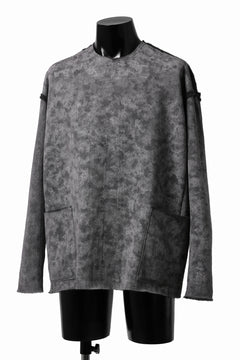 画像をギャラリービューアに読み込む, KLASICA ASLEEP LOOSE PULL OVER / GRAINY PRINT BACK SIDE FLEECE (GREIGE)