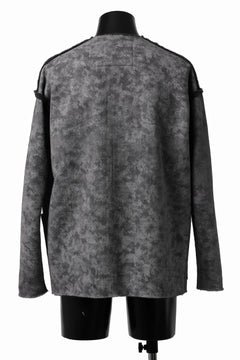 Load image into Gallery viewer, KLASICA ASLEEP LOOSE PULL OVER / GRAINY PRINT BACK SIDE FLEECE (GREIGE)