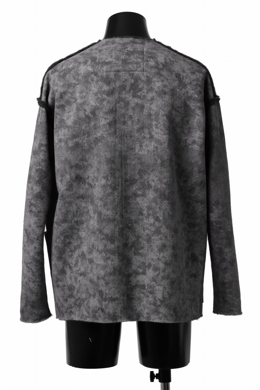 画像をギャラリービューアに読み込む, KLASICA ASLEEP LOOSE PULL OVER / GRAINY PRINT BACK SIDE FLEECE (GREIGE)