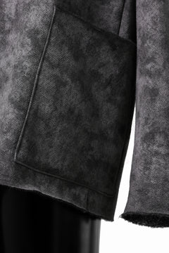 Load image into Gallery viewer, KLASICA ASLEEP LOOSE PULL OVER / GRAINY PRINT BACK SIDE FLEECE (GREIGE)