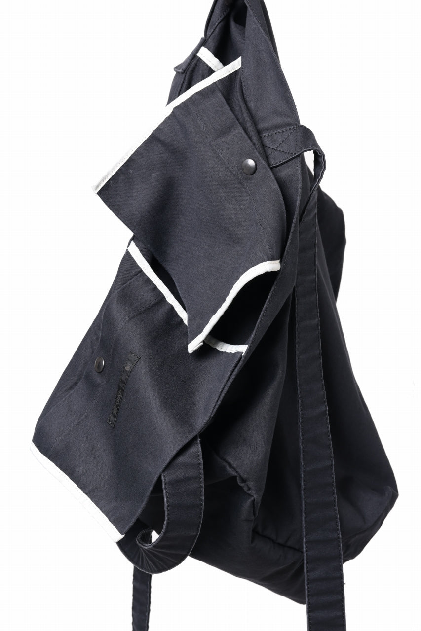 Load image into Gallery viewer, KLASICA BIVOUAC RIBBON SHOULDER BAG / SURPHER DYED MOLE SKIN (DEEP SEA)