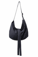 Load image into Gallery viewer, KLASICA BIVOUAC RIBBON SHOULDER BAG / SURPHER DYED MOLE SKIN (DEEP SEA)