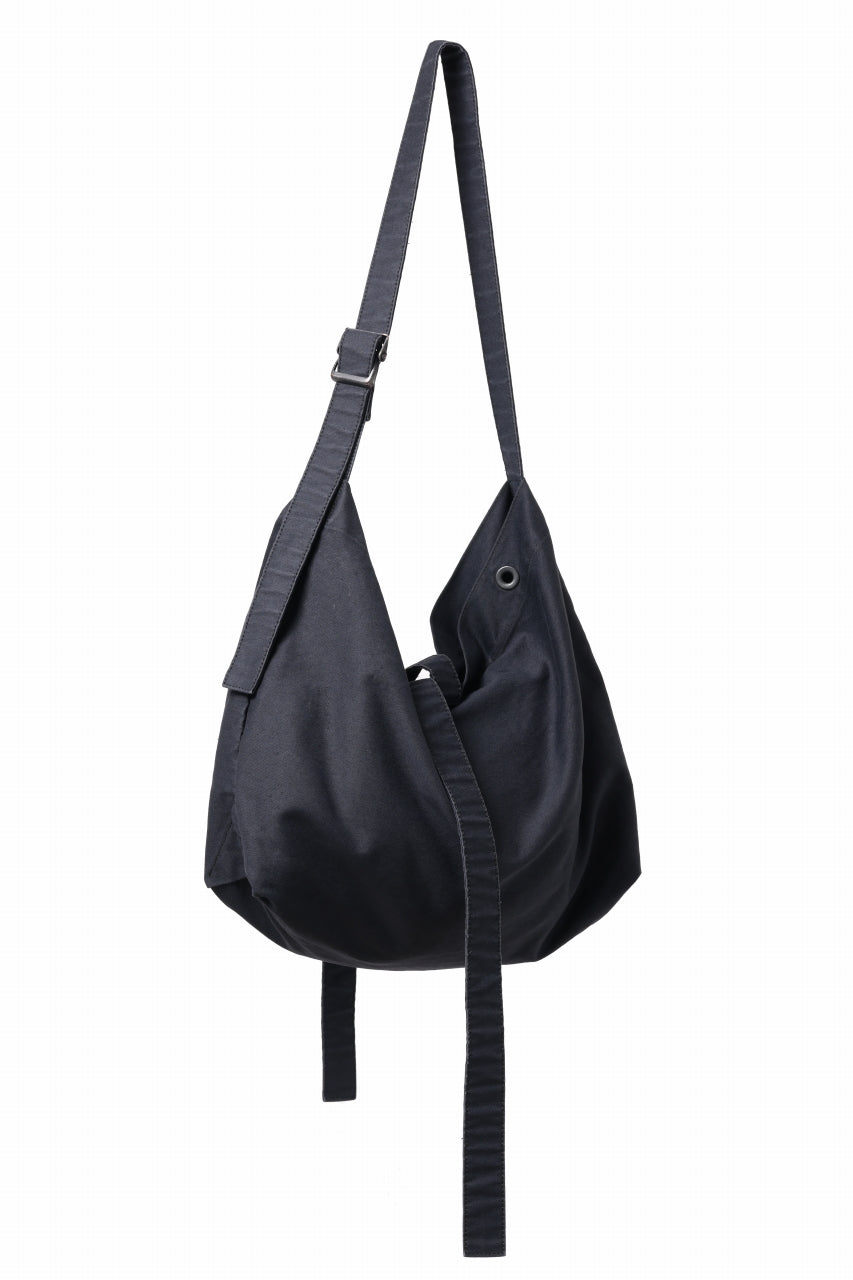 Load image into Gallery viewer, KLASICA BIVOUAC RIBBON SHOULDER BAG / SURPHER DYED MOLE SKIN (DEEP SEA)