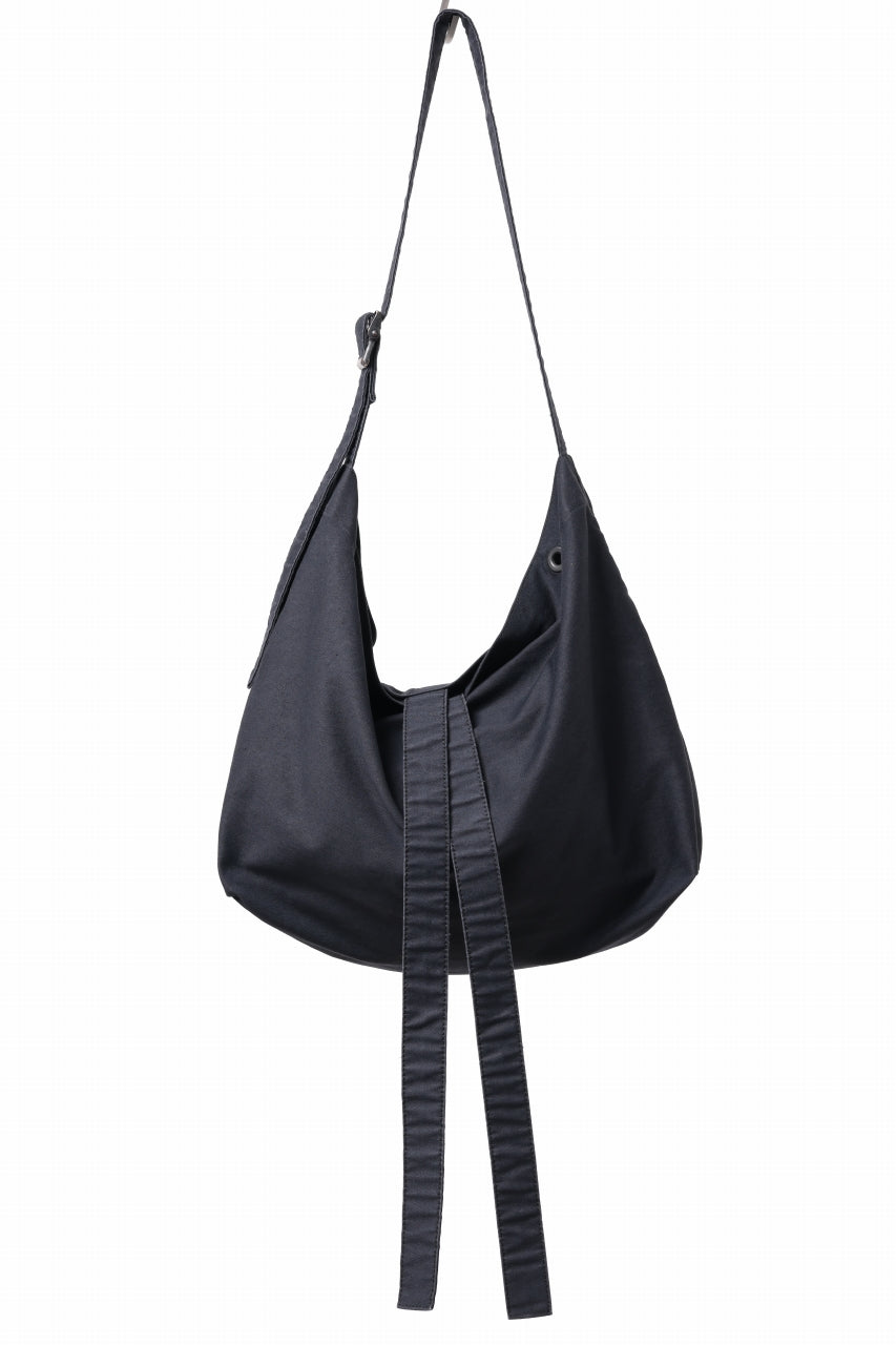 Load image into Gallery viewer, KLASICA BIVOUAC RIBBON SHOULDER BAG / SURPHER DYED MOLE SKIN (DEEP SEA)
