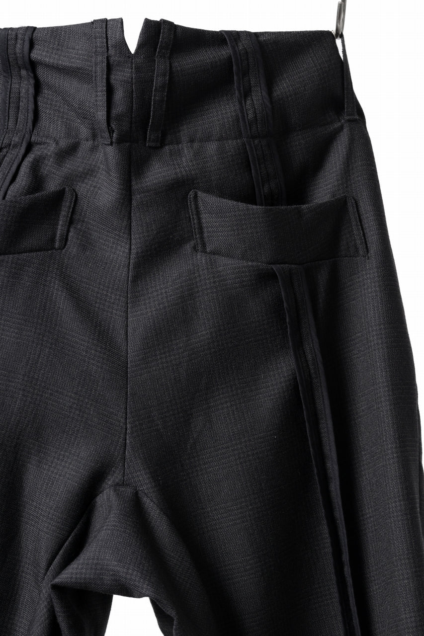 Load image into Gallery viewer, KLASICA SABRON CONSTRUCTED TROUSERS / REPULSION NIGHT GLEN CHECK WOOL (SHADOW CHECK)