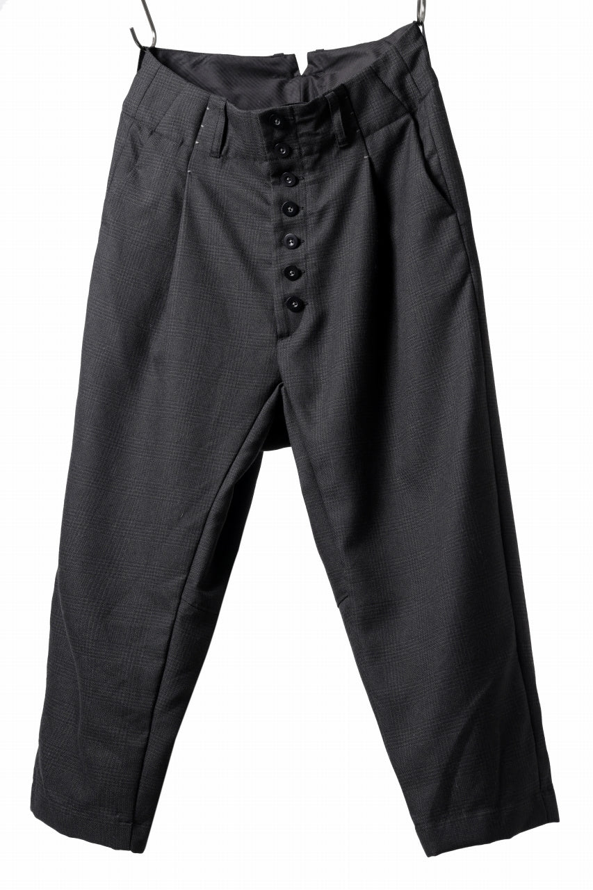 Load image into Gallery viewer, KLASICA SABRON CONSTRUCTED TROUSERS / REPULSION NIGHT GLEN CHECK WOOL (SHADOW CHECK)
