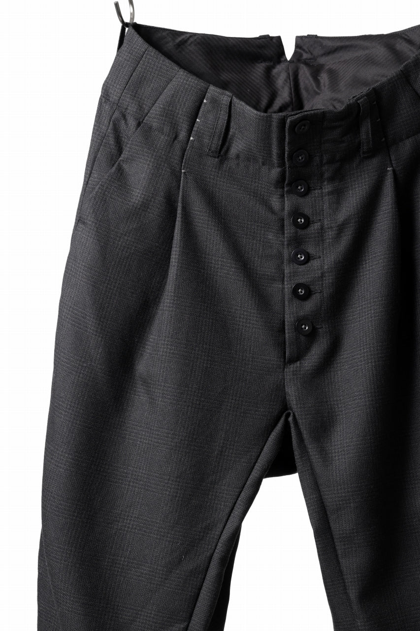 Load image into Gallery viewer, KLASICA SABRON CONSTRUCTED TROUSERS / REPULSION NIGHT GLEN CHECK WOOL (SHADOW CHECK)