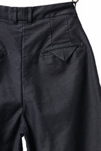 Load image into Gallery viewer, KLASICA GOSSE TWO TUCKED TROUSERS / SURPHER DYED MOLE SKIN (DEEP SEA)