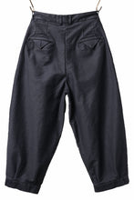 Load image into Gallery viewer, KLASICA GOSSE TWO TUCKED TROUSERS / SURPHER DYED MOLE SKIN (DEEP SEA)