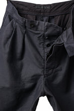 Load image into Gallery viewer, KLASICA GOSSE TWO TUCKED TROUSERS / SURPHER DYED MOLE SKIN (DEEP SEA)