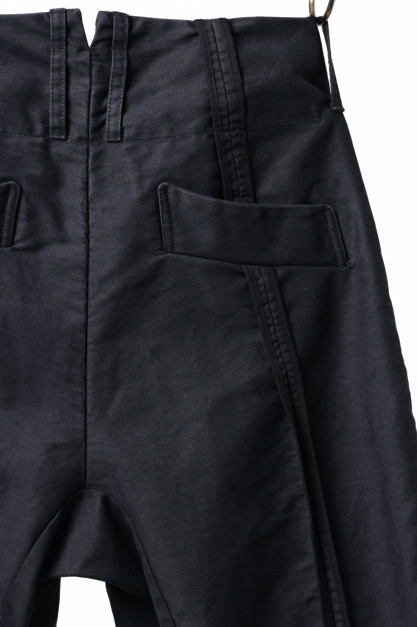 Load image into Gallery viewer, KLASICA SABRON CONSTRUCTED TROUSERS / SURPHER DYED MOLE SKIN (DEEP SEA)
