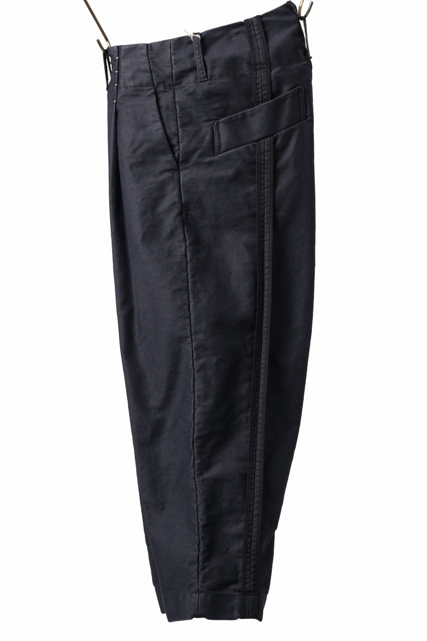 Load image into Gallery viewer, KLASICA SABRON CONSTRUCTED TROUSERS / SURPHER DYED MOLE SKIN (DEEP SEA)