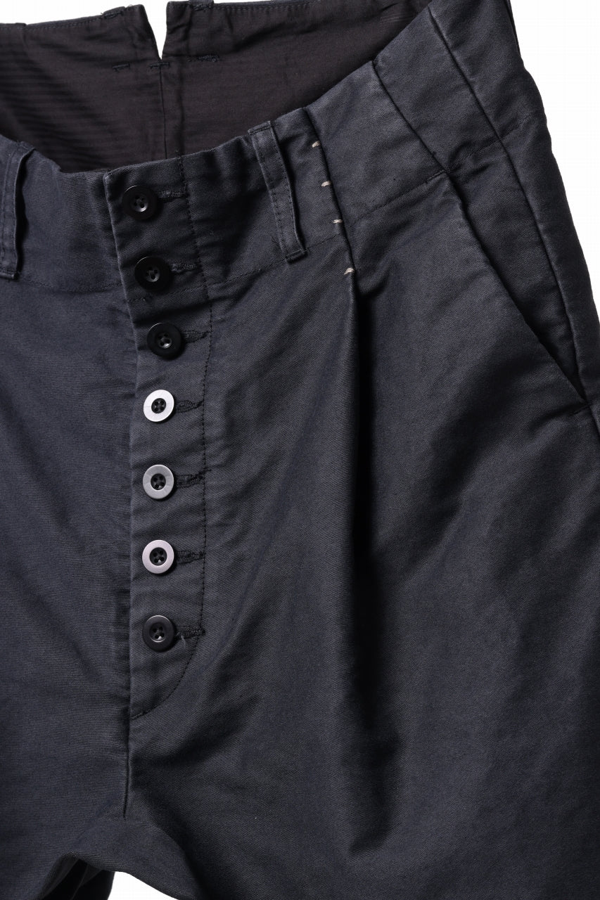 Load image into Gallery viewer, KLASICA SABRON CONSTRUCTED TROUSERS / SURPHER DYED MOLE SKIN (DEEP SEA)