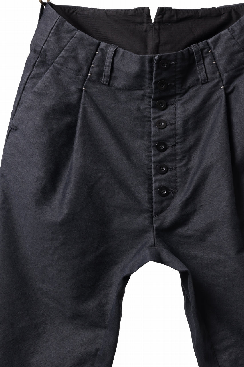 Load image into Gallery viewer, KLASICA SABRON CONSTRUCTED TROUSERS / SURPHER DYED MOLE SKIN (DEEP SEA)