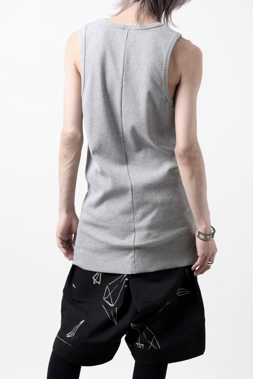 画像をギャラリービューアに読み込む, N/07 MINIMAL TANK TOP / SUPER STRETCH BARE TELECO (HEATHER GREY)
