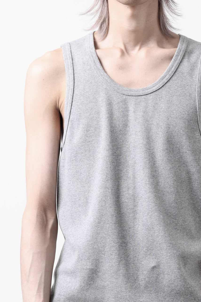画像をギャラリービューアに読み込む, N/07 MINIMAL TANK TOP / SUPER STRETCH BARE TELECO (HEATHER GREY)