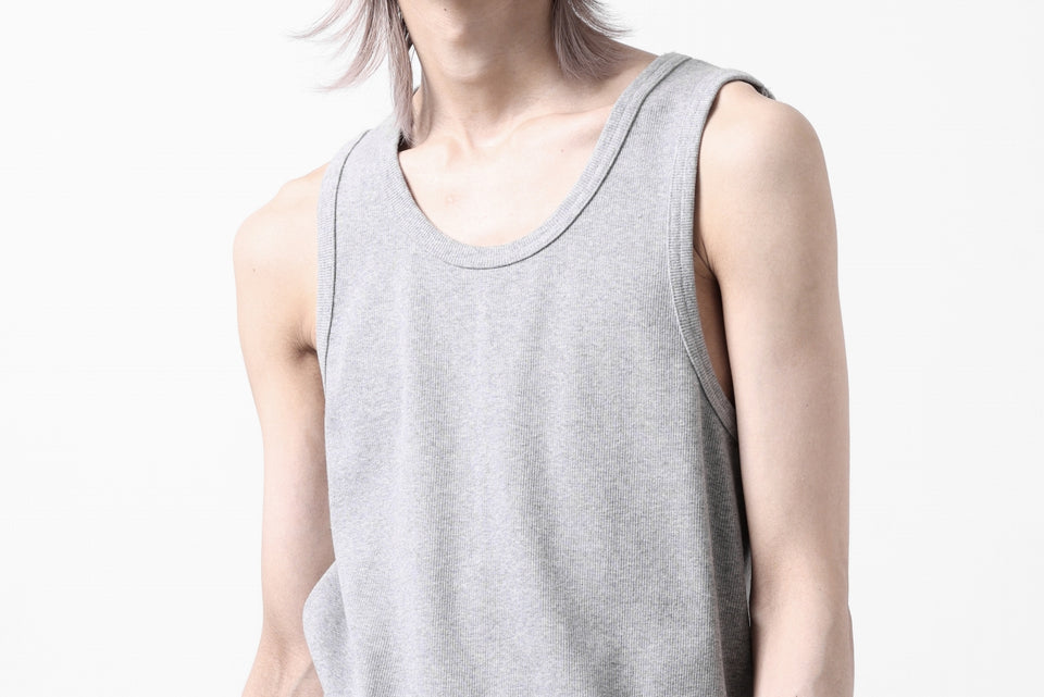 画像をギャラリービューアに読み込む, N/07 MINIMAL TANK TOP / SUPER STRETCH BARE TELECO (HEATHER GREY)