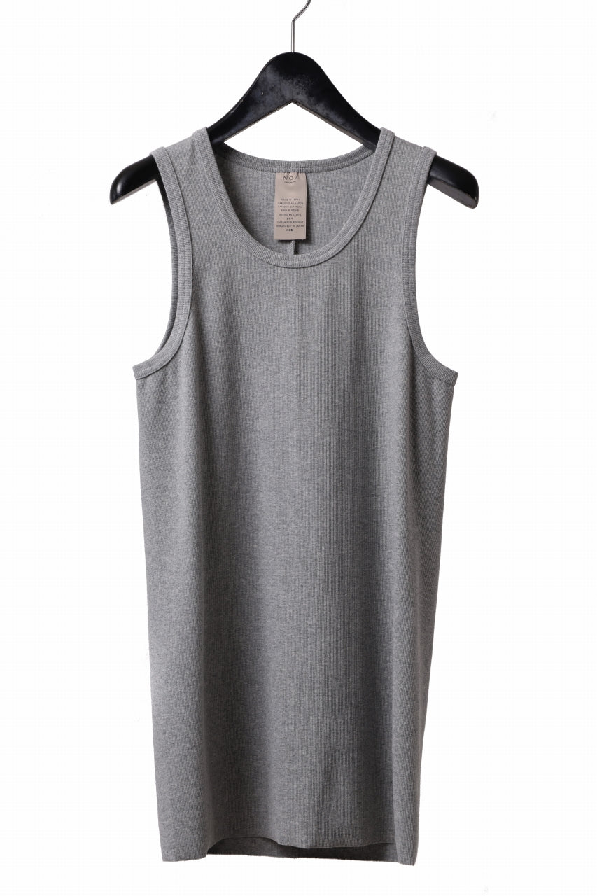 画像をギャラリービューアに読み込む, N/07 MINIMAL TANK TOP / SUPER STRETCH BARE TELECO (HEATHER GREY)
