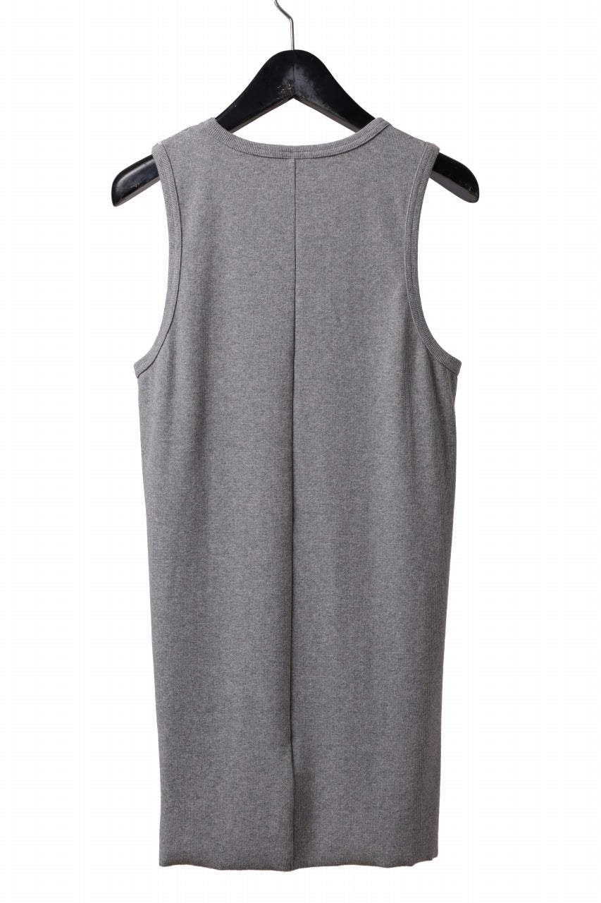 画像をギャラリービューアに読み込む, N/07 MINIMAL TANK TOP / SUPER STRETCH BARE TELECO (HEATHER GREY)