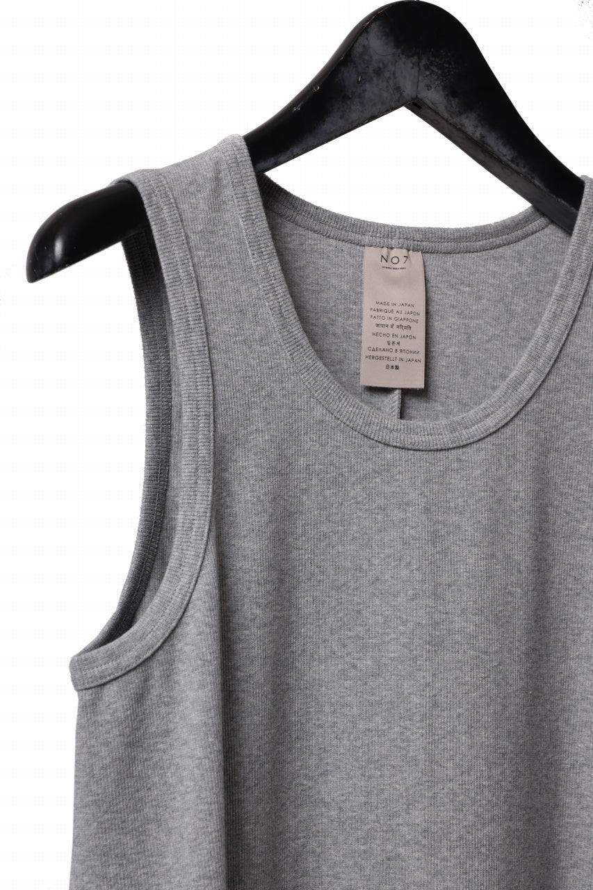画像をギャラリービューアに読み込む, N/07 MINIMAL TANK TOP / SUPER STRETCH BARE TELECO (HEATHER GREY)