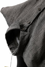 画像をギャラリービューアに読み込む, YUTA MATSUOKA long shirt / linen gold thread stripe (charcoal gray)