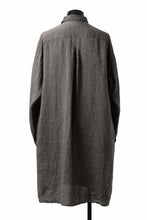 画像をギャラリービューアに読み込む, YUTA MATSUOKA long shirt / linen gold thread stripe (charcoal gray)