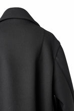 画像をギャラリービューアに読み込む, TARO HORIUCHI / th products Marine Over Coat / active setter tweed knit (black)