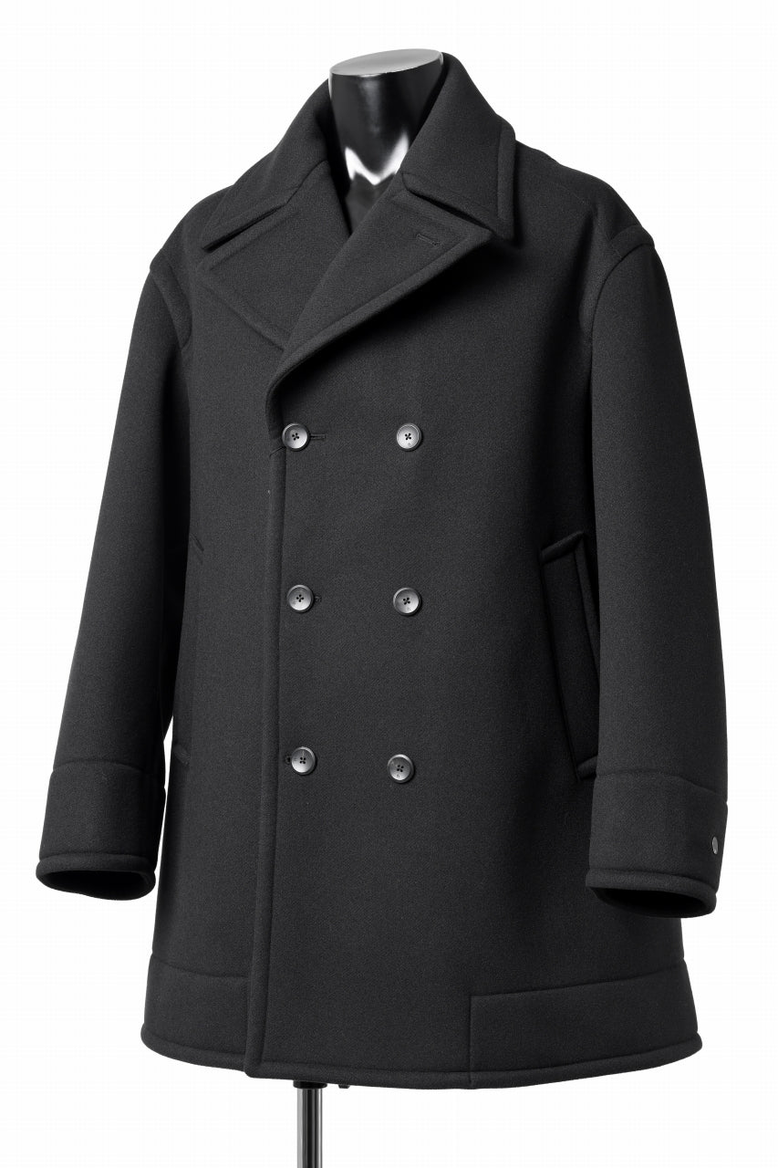 画像をギャラリービューアに読み込む, TARO HORIUCHI / th products Marine Over Coat / active setter tweed knit (black)