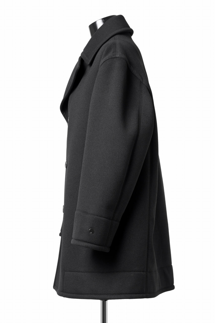 画像をギャラリービューアに読み込む, TARO HORIUCHI / th products Marine Over Coat / active setter tweed knit (black)