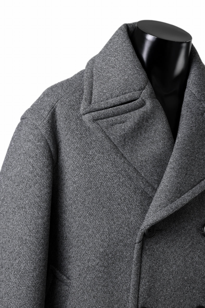画像をギャラリービューアに読み込む, TARO HORIUCHI / th products Marine Over Coat / active setter tweed knit (gray)