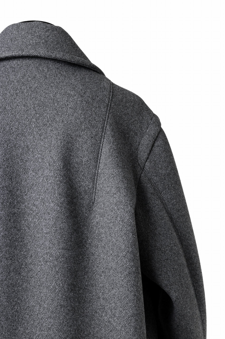 画像をギャラリービューアに読み込む, TARO HORIUCHI / th products Marine Over Coat / active setter tweed knit (gray)
