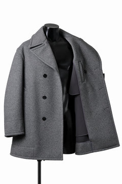 画像をギャラリービューアに読み込む, TARO HORIUCHI / th products Marine Over Coat / active setter tweed knit (gray)