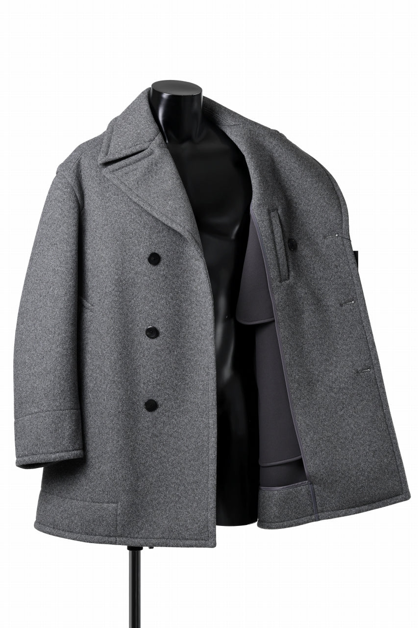 画像をギャラリービューアに読み込む, TARO HORIUCHI / th products Marine Over Coat / active setter tweed knit (gray)